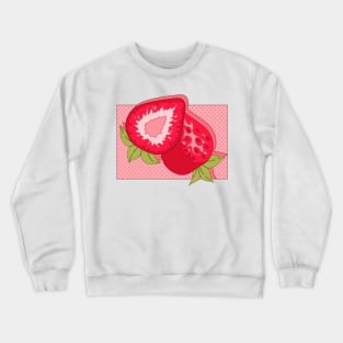 Cute pink strawberry Crewneck Sweatshirt